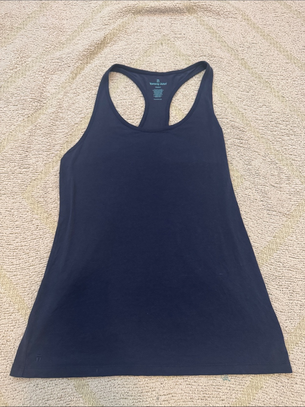 Tommy John Navy Racerback Tank Top Women’s Medium Soft Stretch Sleeveless